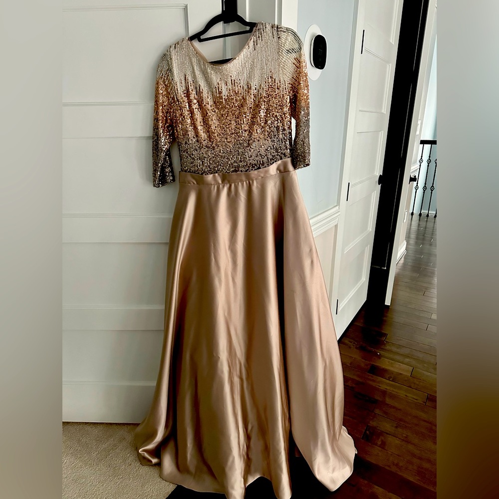 Chrome sequin ball gown